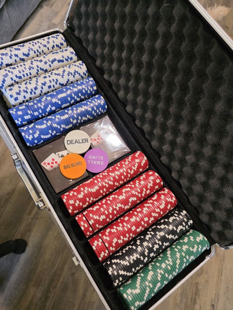 Caja De 500 Fichas Para Jugar Poker.
