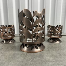 Metal Candle Holder Set Of 3 
