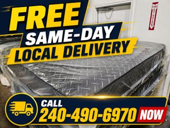 King size 11 in double-sided mattress with box spring