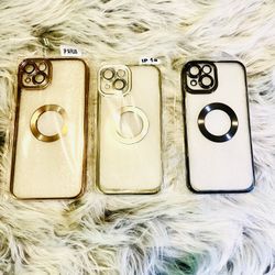 Electroplated Luxury TPU Phone Case For iPhone 14 And 14 Plus- Gold, Black, And Silver Brand New Condition