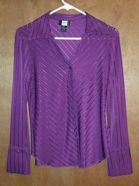 Studio 1940 Purple Long Sleeve Shirt size S