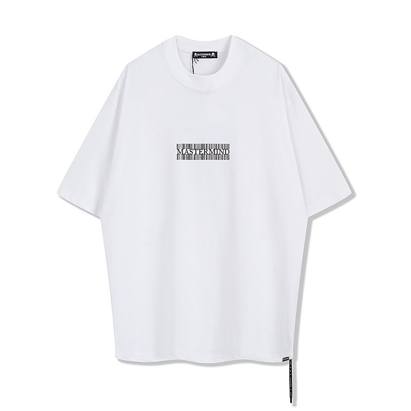 Mastermind Japan Printed White Short-Sleeved Round Neck T-Shirt