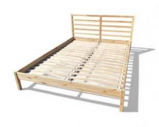 Full Sized Pine Bed Frame IKEA Tarva w/ IKEA Mattress (if wanted