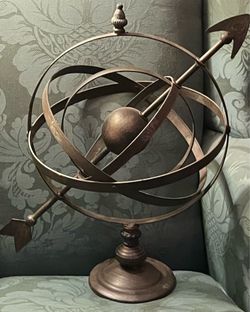 Large/Vintage/cast/iron/armillary/sphere/20’