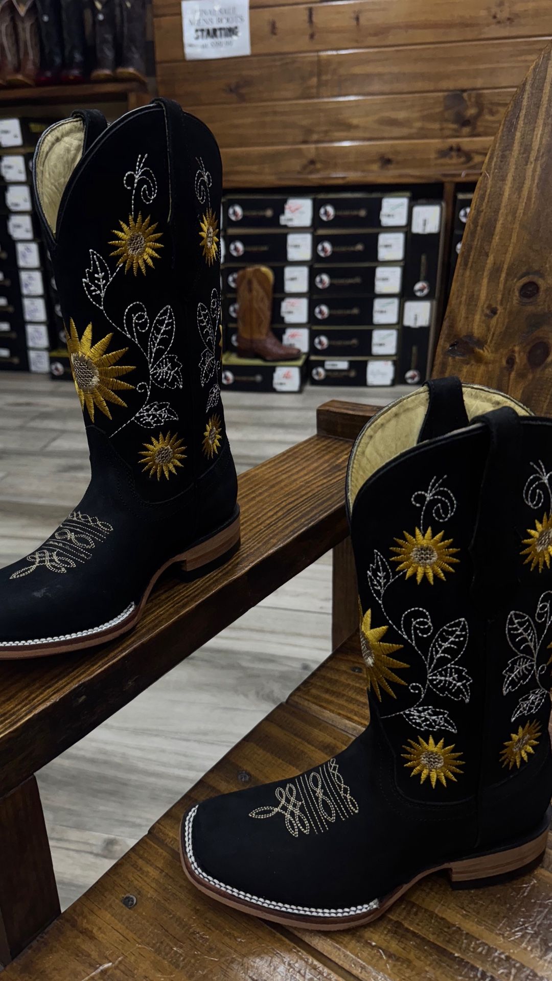 black sunflower womens boots