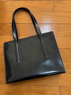 Prada Milano Black Leather Tote Bag