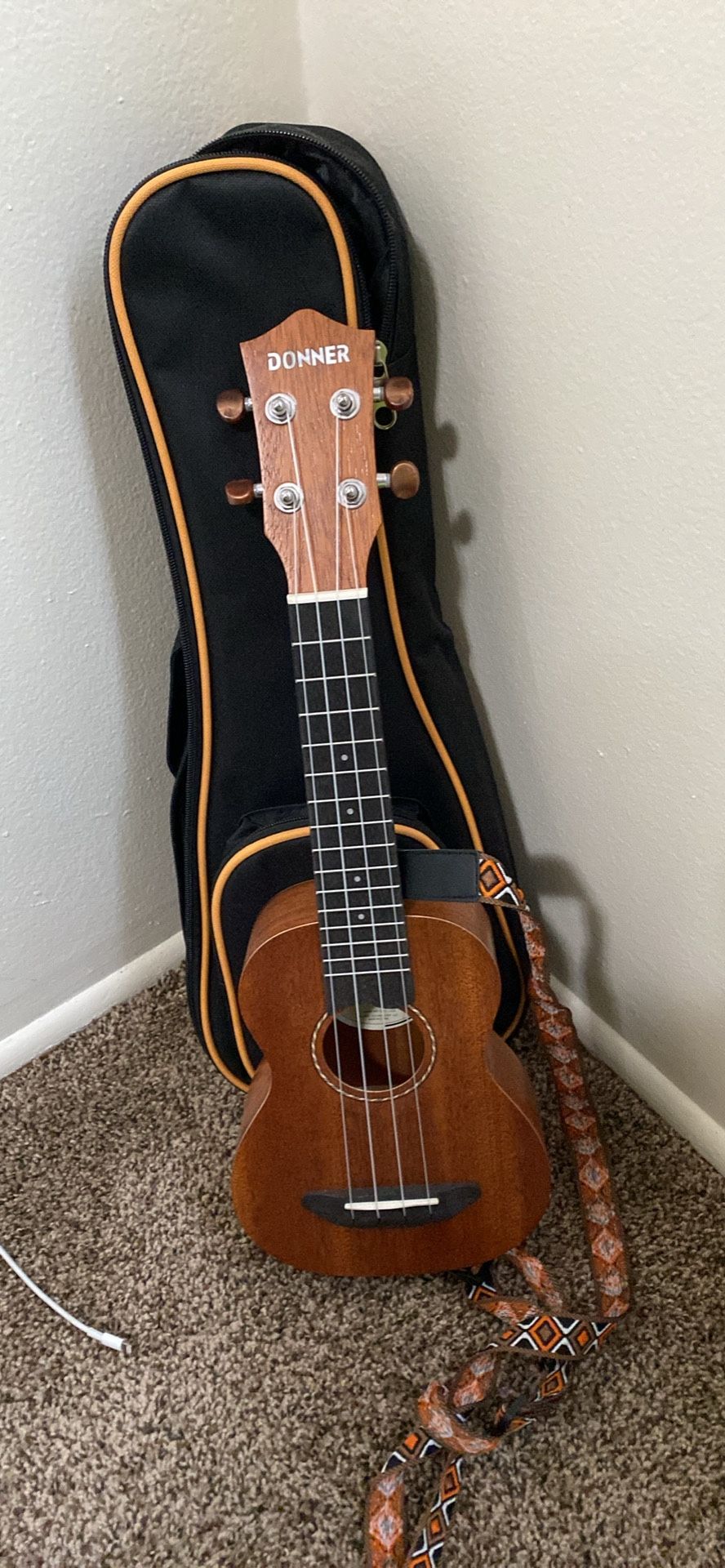 Donner Ukulele With Guitar Pick And Digital Tuner 