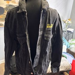 Zara Graphic Denim Jacket 