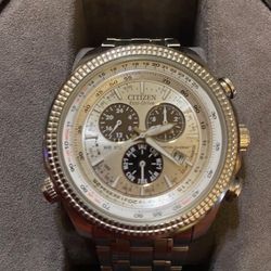 Citizen Men’s Eco Drive Chrono P.Calendar S.Steel Bracelet Watch BL5400-52A