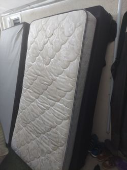 Clean Single Bed  With Frame Box Sorings And Mattress 
