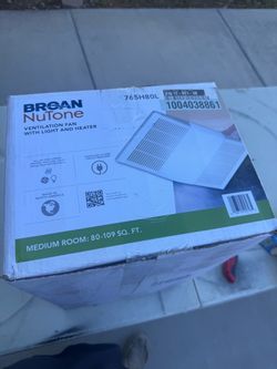 Broan NuTone 765H80L Ventilation Fan with Light and Heater