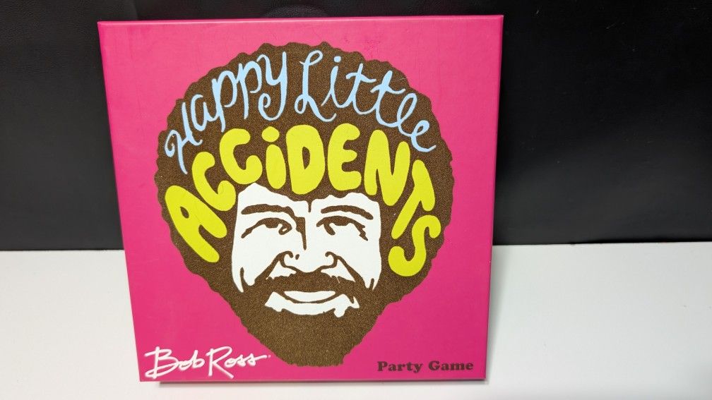 Bob Ross Happy Little Accidents Party Game – Transform Doodles Into Art Fun!