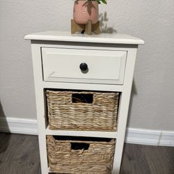 White Modern Nightstand 
