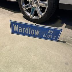 Retired Long Beach City Street Sign  Signal Hill