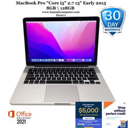MacBook Pro "Core i5" 2.7 13" Early 2015, 8GB, 128GB "H91672"
