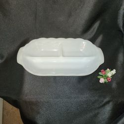Milk Glass Relish Tray 