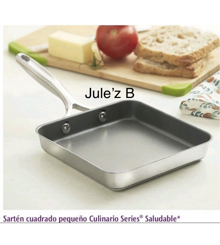 Plancha Cuadrada Pequeña Con Antiadherente Nueva En Su Caja