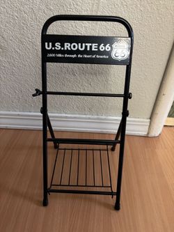 Route 66 Metal Folding Magazine Rack Stand