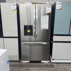 LG - Standard-Depth MAX 30.7 Cu. Ft. French Door Smart Refrigerator with Dual Ice Maker - Stainless Steel 