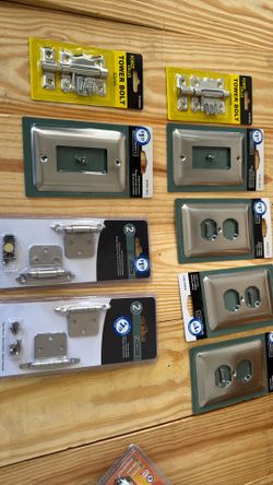 Assorted Hinge Tower Bolt And Outlet Steels Still Plate 