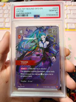 Riftbound Spiritforged Vayne Overnumbered PSA 10