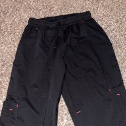 Womens Xs Black Scrub Pants 