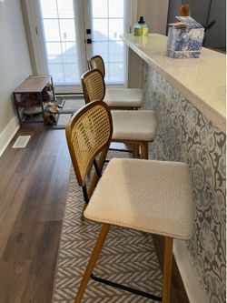 Set of 3 Counter Height Bar Stools (26”)