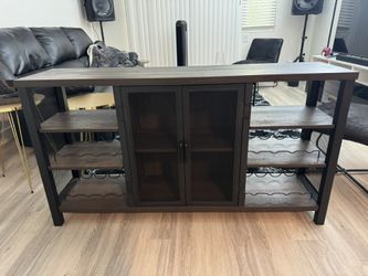 Wine Rack/Coffee Bar With Wine Glass Storage