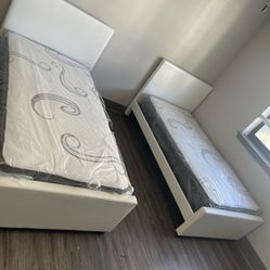 2 Twin Size Bed With That Mattress All New Furniture And Free Delivery 