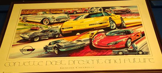 Vintage 1994 Corvette framed poster