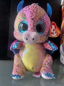 Ty Beanie Boos FLINT the Dragon Stuffed Animal Plush NEW 2024 MW(6 Inch)