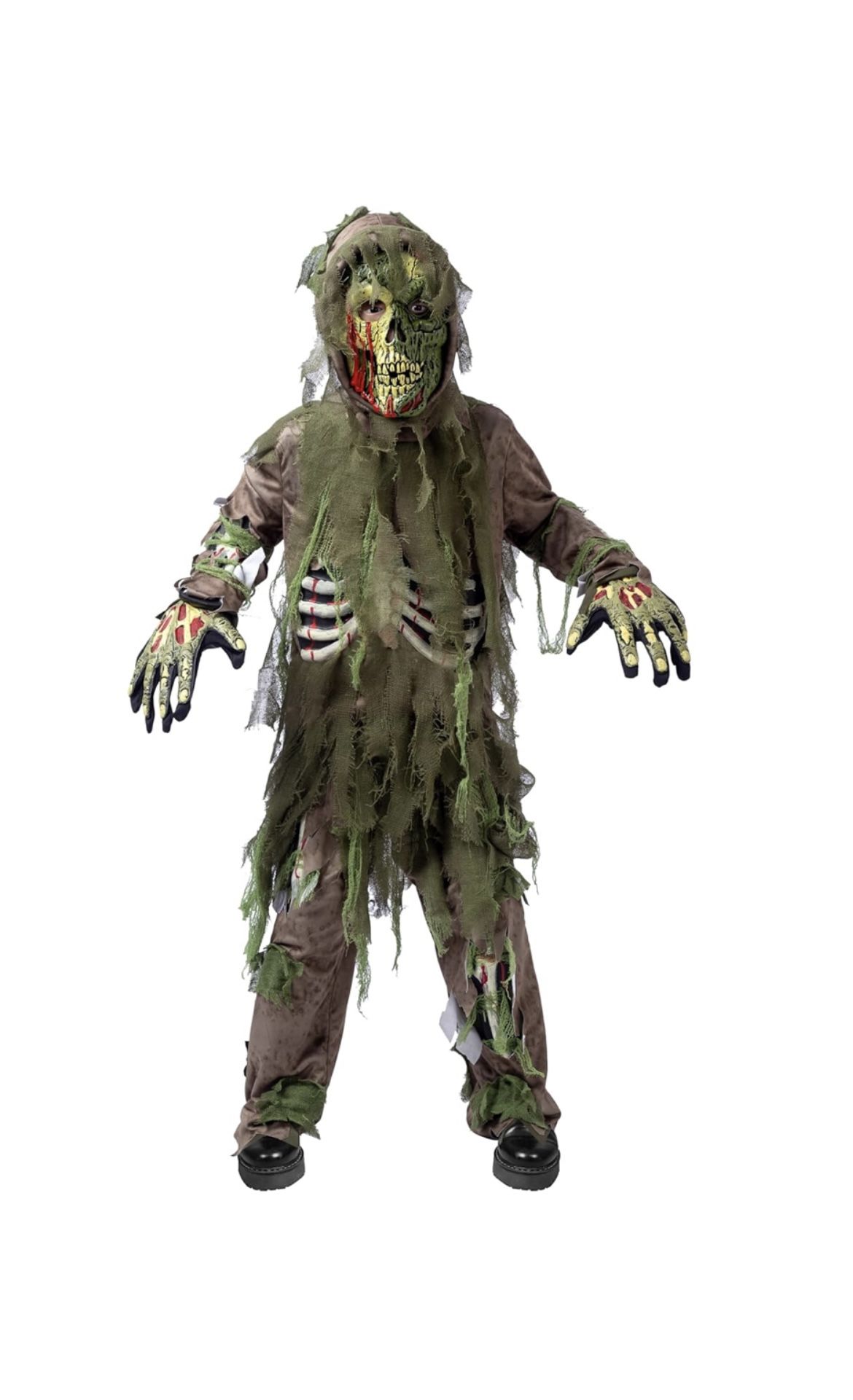 🆕Spooktacular Creations Swamp Deluxe Skeleton Living Dead Zombie Costume for Halloween Kids Monster Role-Playing ✅Retails $49.99