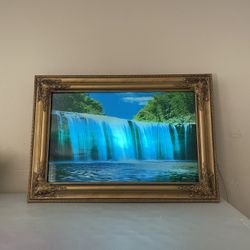 Vintage  Light-Up Waterfall Picture Nature Sounds
