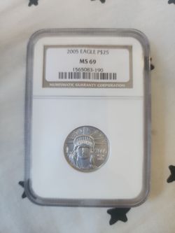 2005 Platinum Eagle $25 NGC MS69