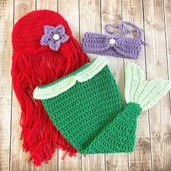 Baby Halloween Costume Crochet Baby Ariel The Little Mermaid Costume Set Disney Baby Disney Princess