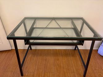 Modern glass-top desk