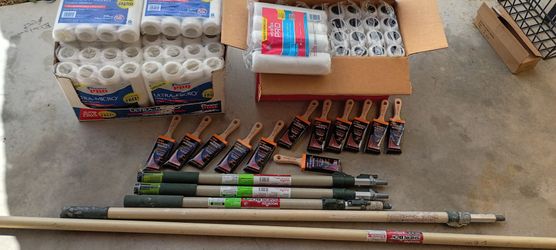 Wooster & Premier Pro Paint Roller and Brush Lot,and PVC coupling and tees,
