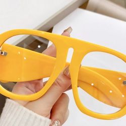 Vibrant Yellow Fashion Glasses 