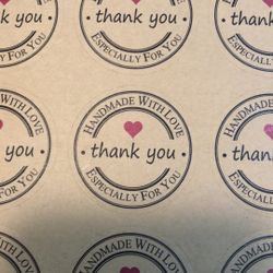 Handmade For You / Thank You Stickers 360 pcs