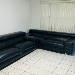 Black designer Leather Couch ORG Price: $650
