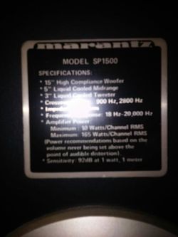 Marantz SP 1500 speakers for Sale in Lake Stevens WA OfferUp