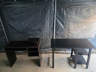 Black & Dark Brown Computer Desks – Home Office Desk