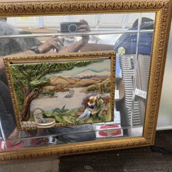 Original Italian 3D Frame With Mirror