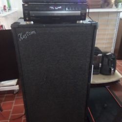 Vintage Kustom Speaker Amp Mixer And 5 Disc CD Changer 