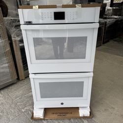 GE 30 inches Small Electric Wall Double Oven White Brand New One Receipt For 90 Days Warranty 