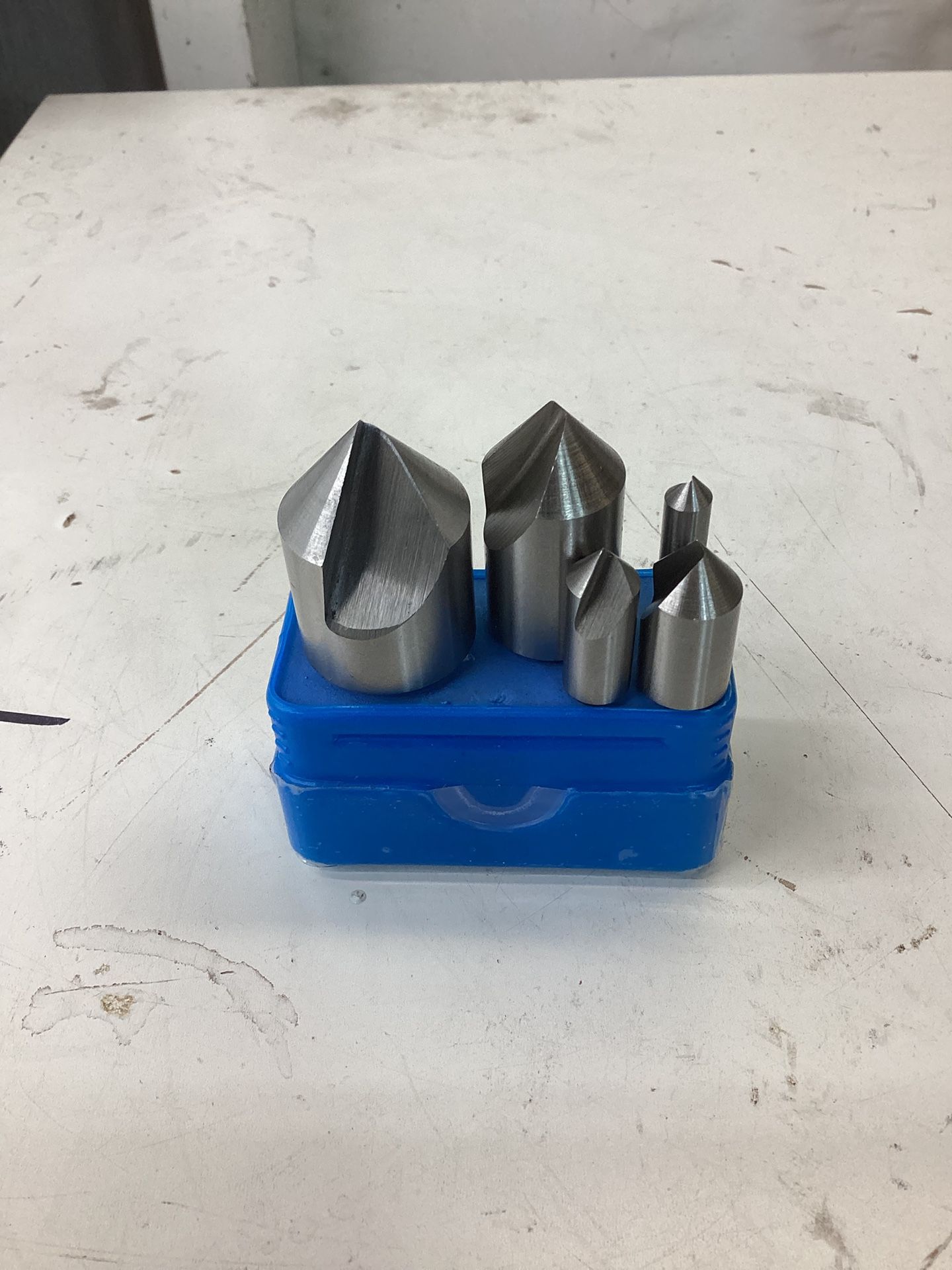 5 Pc 82 Degree 1/4'' - 1'' HSS Single Flute Countersink Straight Shank 