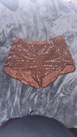 BROWN CHEETAH SHORTS “see Thru”