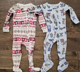 Baby Long Sleeves Footed Onesies (12 Months)