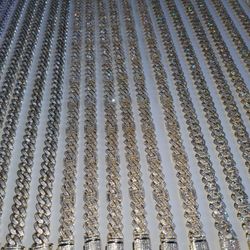 Full Ice Out Cuban Link Set 14k Gold Plated Doesn't Loses Color 