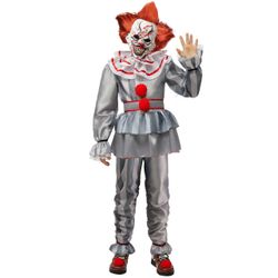 Pennywise IT Unisex Halloween Costume Adult Clown Costume Size X-Large Adult Clown Costume Scary Halloween Costumes Creepy Killer Cosplay Outfit With